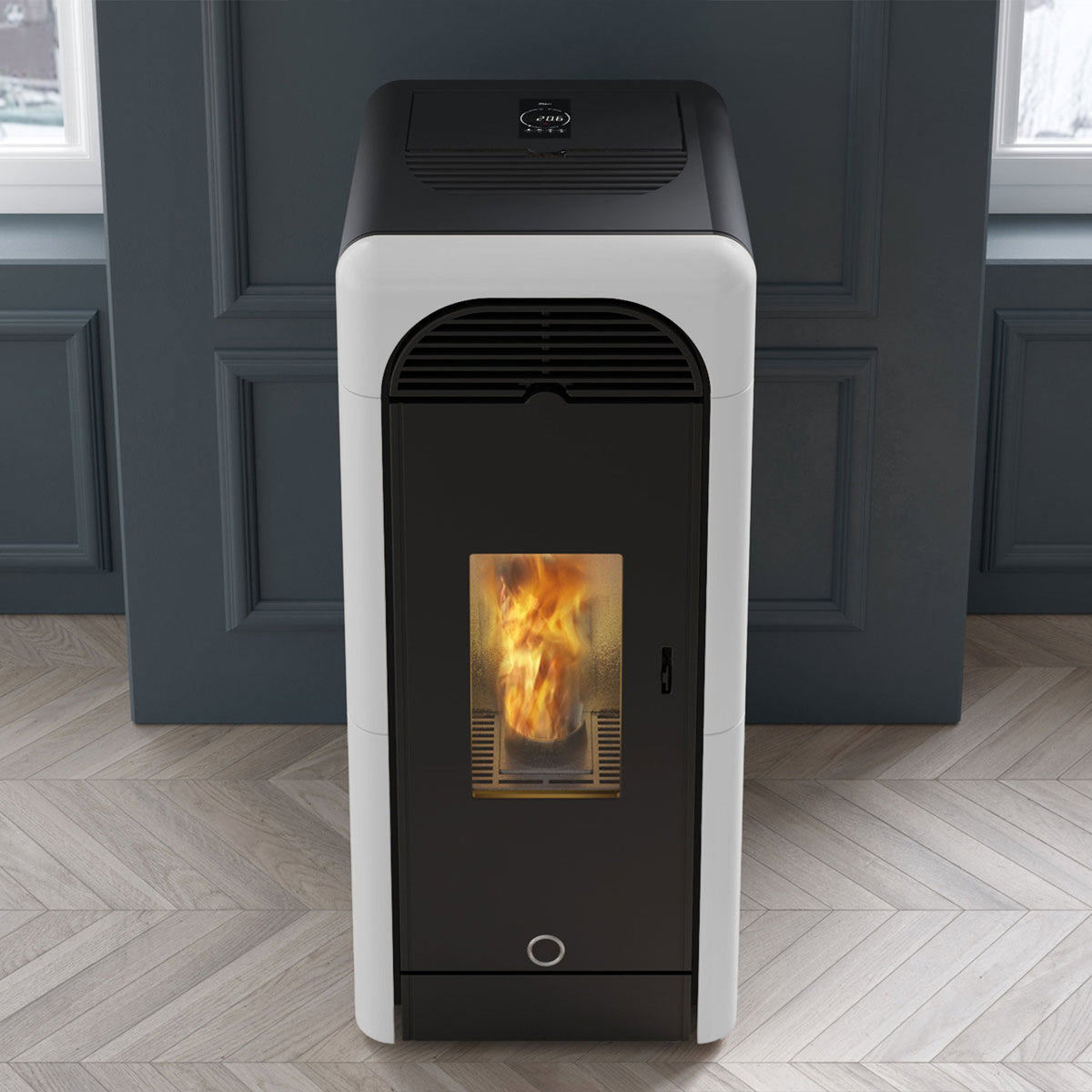 Poêle à granulés Edilkamin EK63 Berry 90+ Evo céramique blanche 9,2 kW