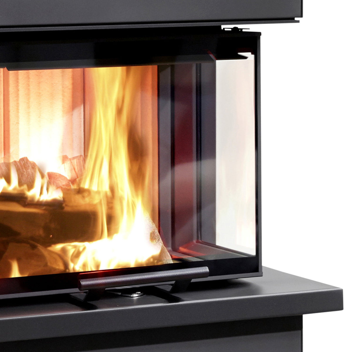 Poêle à bois Olsberg Osorno L en acier noir – sortie droite 7,8 kW – image 4
