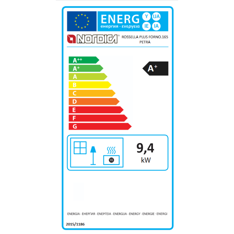 Étiquette énergétique A+ du La Nordica Rossella Plus Forno Petra