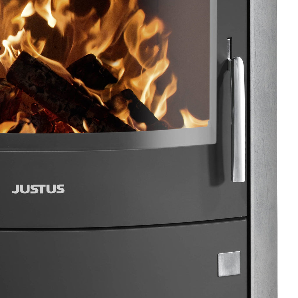 Poêle à bois Justus Agero W+ en acier noir et pierre ollaire 7 kW - image 4