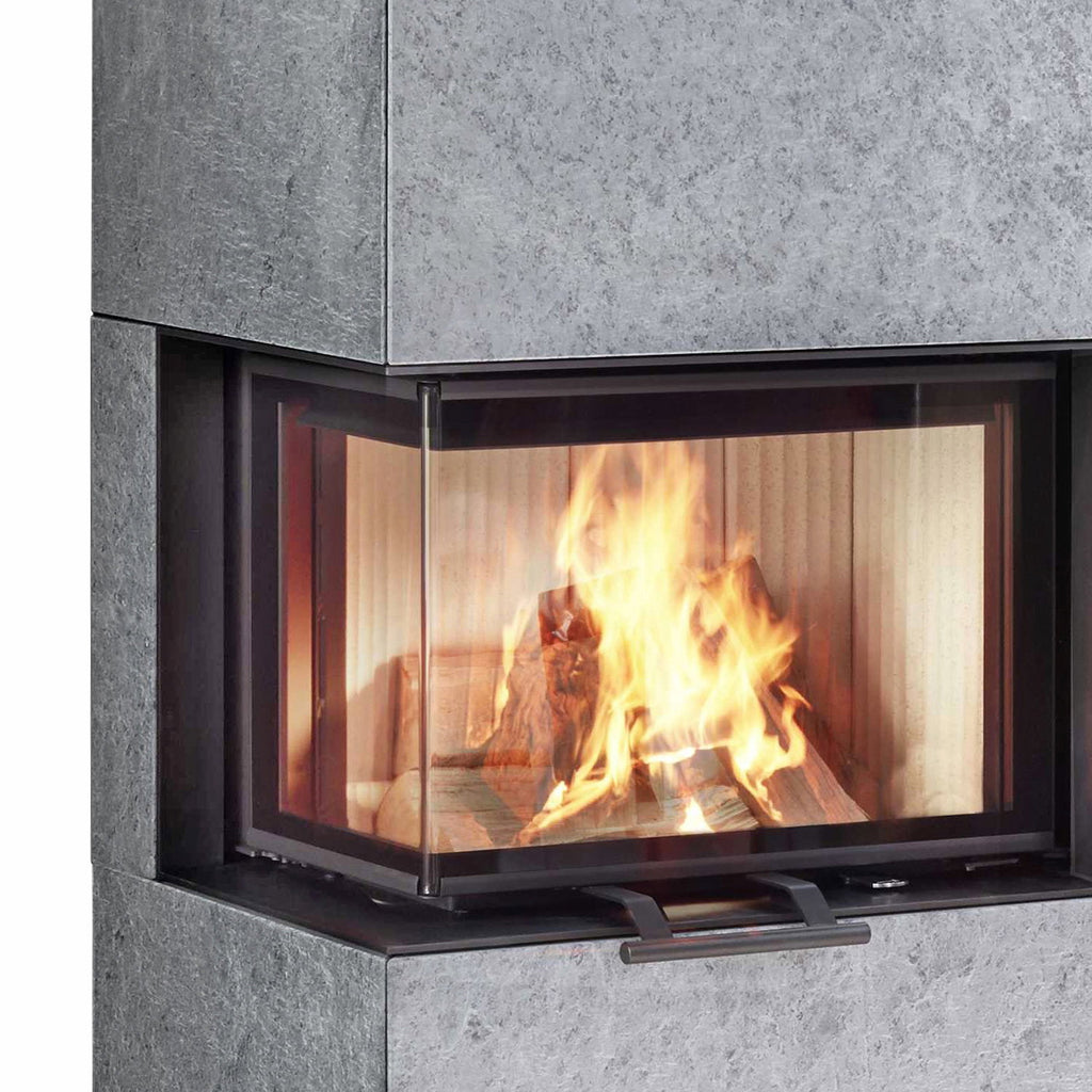 Poêle à bois Olsberg Osorno L 7,8 kW en pierre naturelle serpentine, sortie à gauche