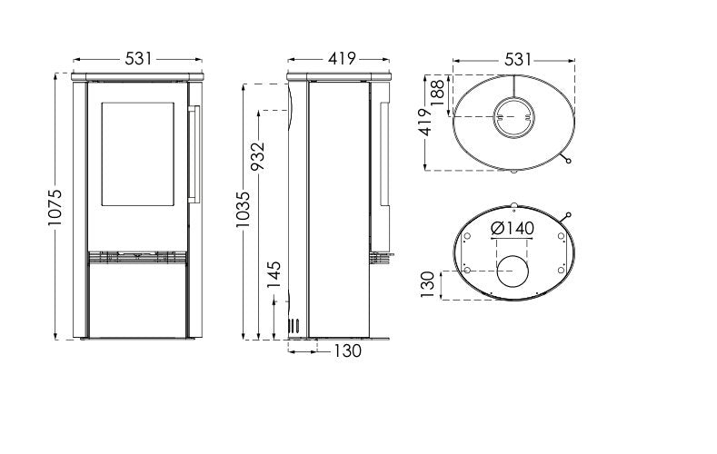 Poêle à bois TermaTech TT21RS-CG 5 kW – SW01-244 - image 4