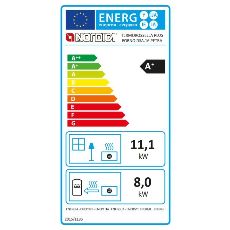 Poêle à bois bouilleur La Nordica TermoRossella Plus Forno DSA pierre naturelle 11,1 kW — image 4
