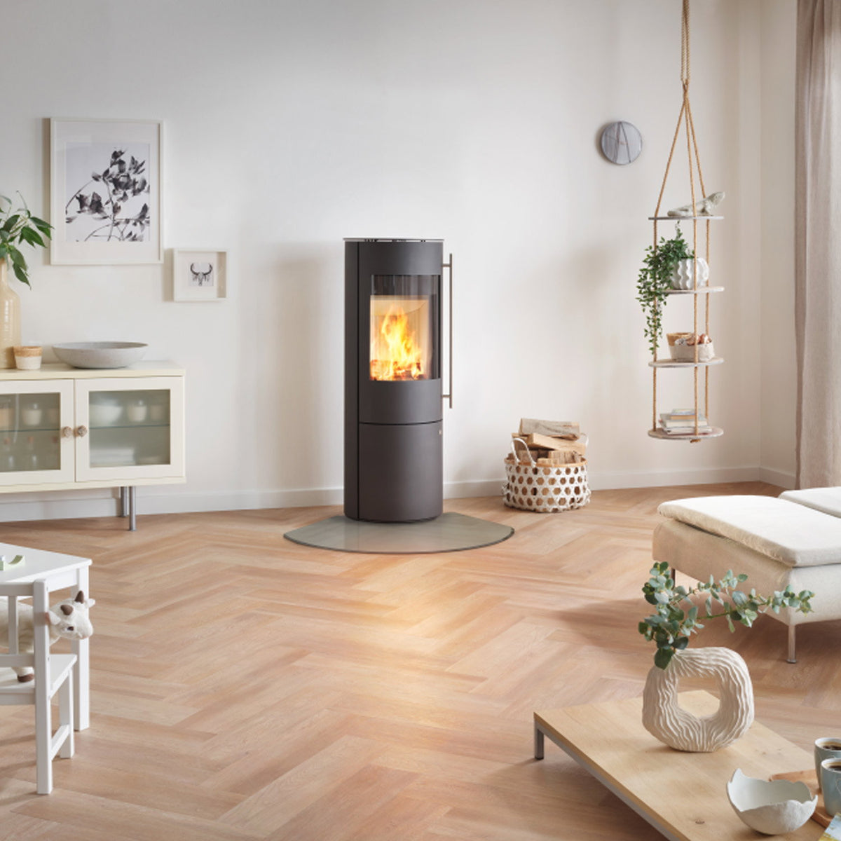 Poêle à bois Olsberg Muna Plus acier noir 6 kW