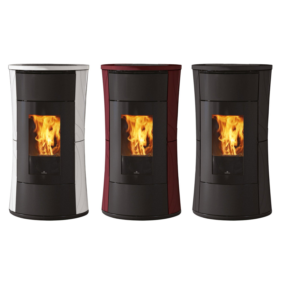 Poêle à granulés Edilkamin Cherie 9 EVO céramique bordeaux — 9,3 kW