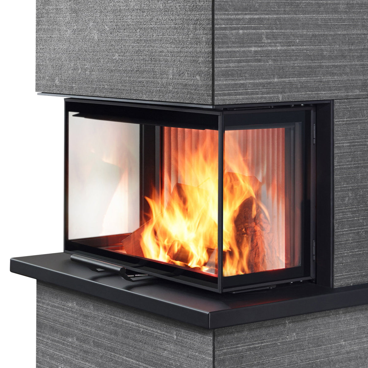 Poêle à bois Olsberg Osorno TopStone Gabbro Nero Ferrara Linea-retta 7,8 kW - image 4