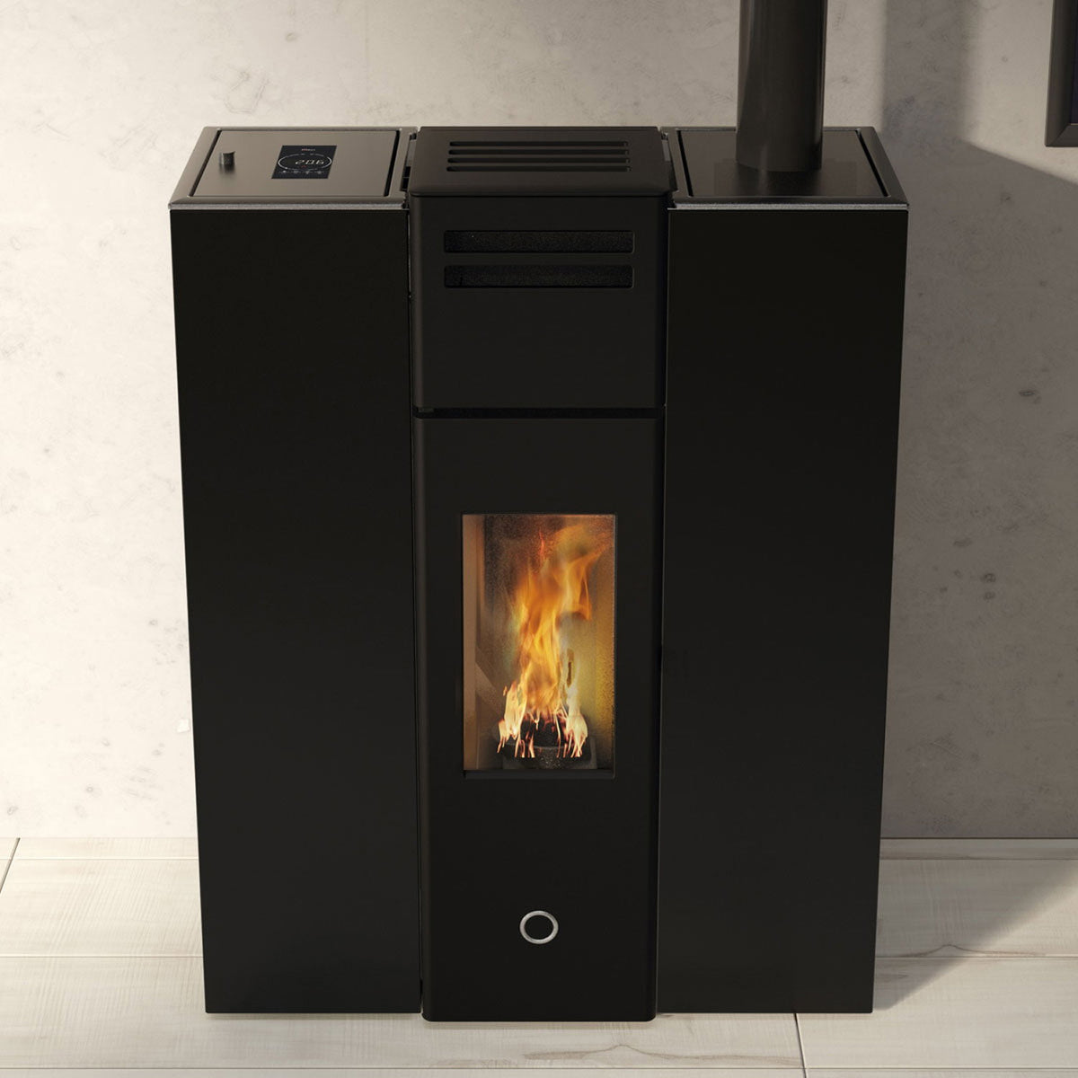 Poêle à granulés Edilkamin EK63 Cell 80+ Evo acier noir 7,7 kW