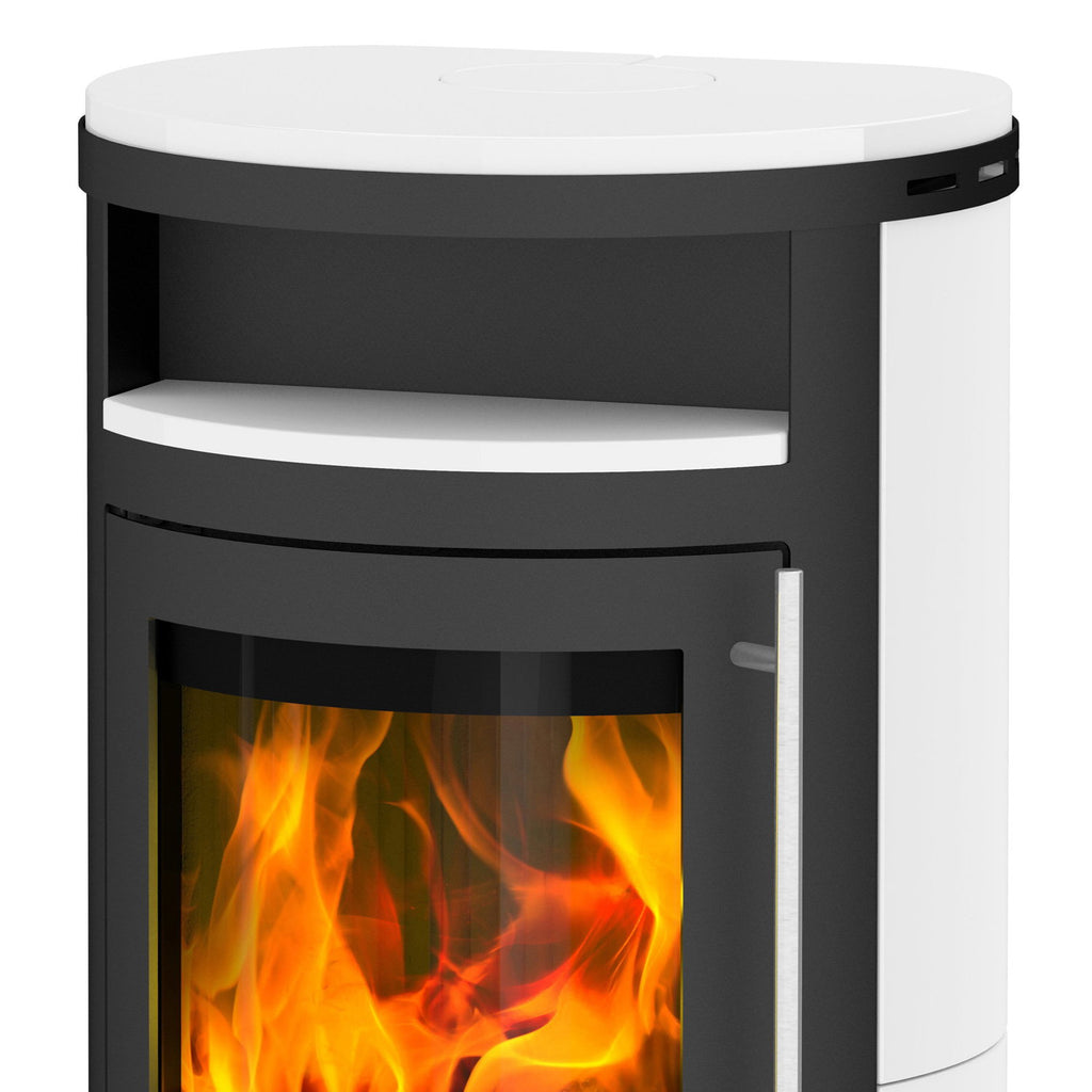Olsberg Salado Compact 237954 – Poêle à bois 6 kW en céramique Blanc Neige