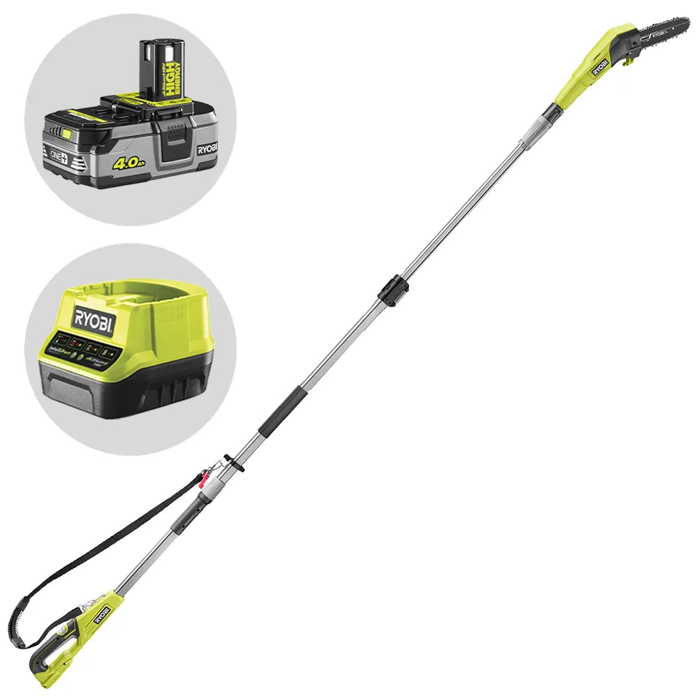 Ryobi RY18PP20A-0 – Élagueuse sur perche télescopique 18 V – Guide 20 cm – Batterie 4 Ah – photo 1