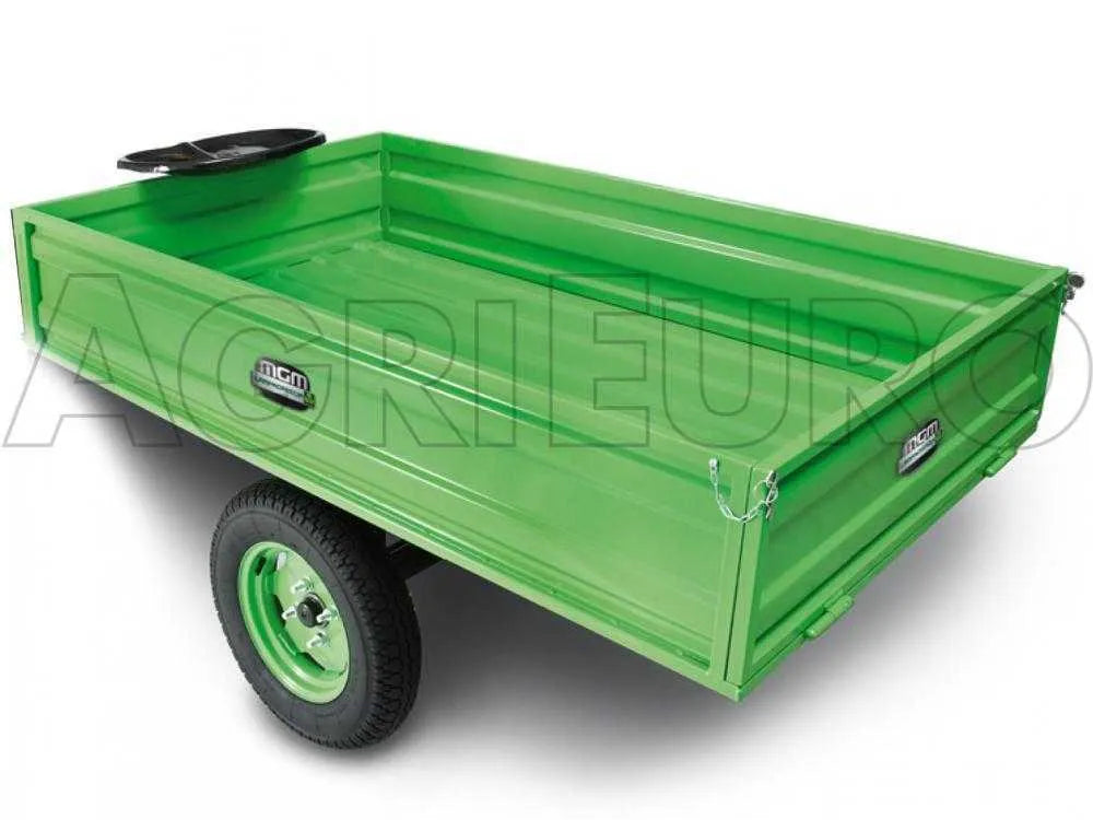 Remorque tractée 300 kg pour motoculteurs MGM, Ginko et Lampacrescia – freins à tambour