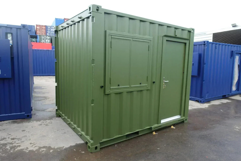 Bureau container 10 pieds neuf – Acier CORTEN – Bureau modulaire vert