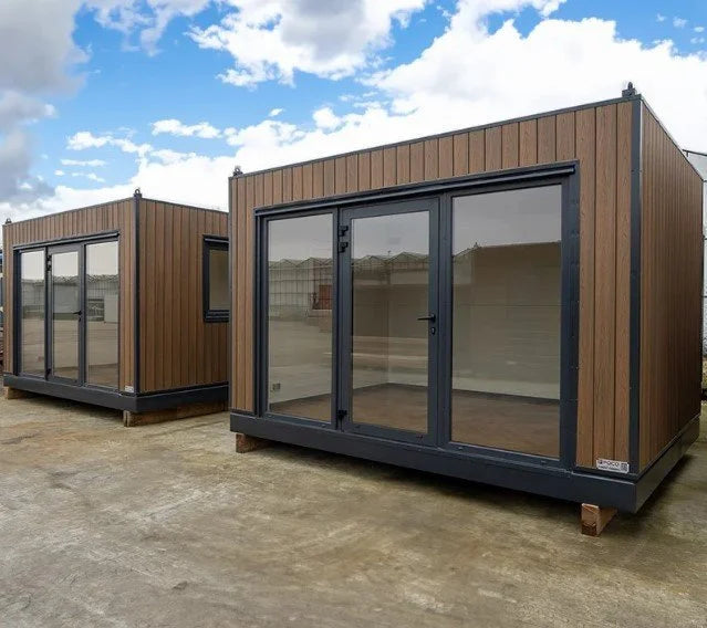 Bureau modulaire Berlin 4 × 3 m neuf – Isolation 100 mm – Finition bois