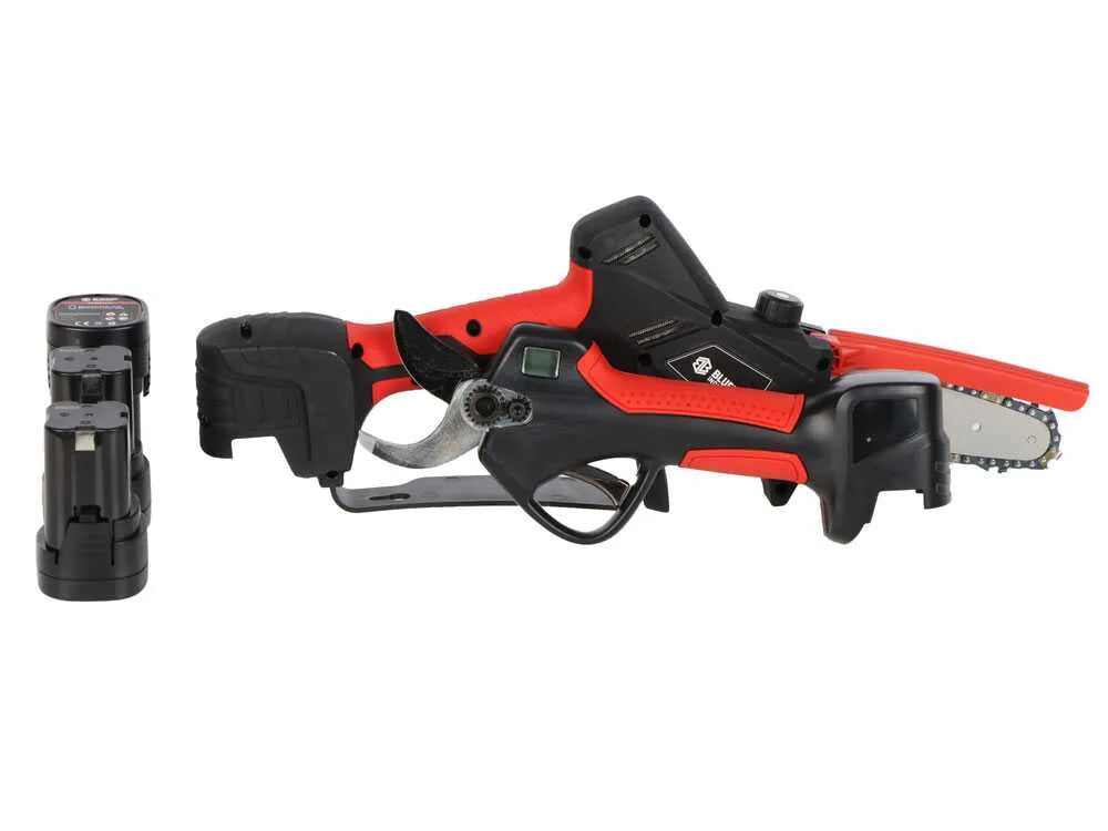 Blue Bird PS23-28 + CS23-05A – Kit sécateur et élagueuse à batterie 14,4 V – 3 batteries 2,5 Ah – photo 3