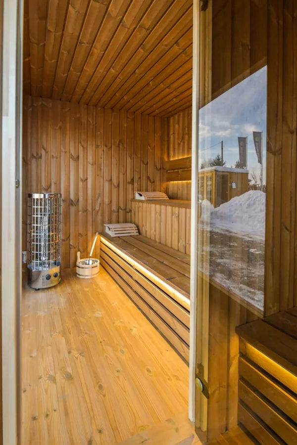 Sauna extérieur Koraxelo avec espace d’entrée