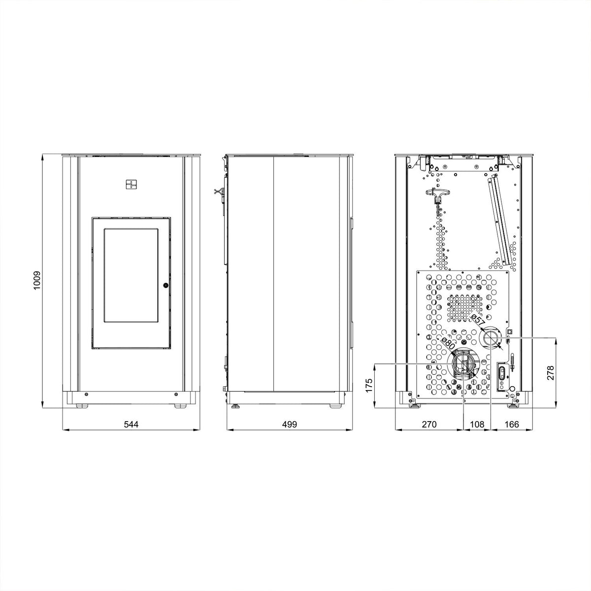 Haas+Sohn HSP 6 Pelletto IV – Poêle à granulés 8 kW perle-anthracite/blanc