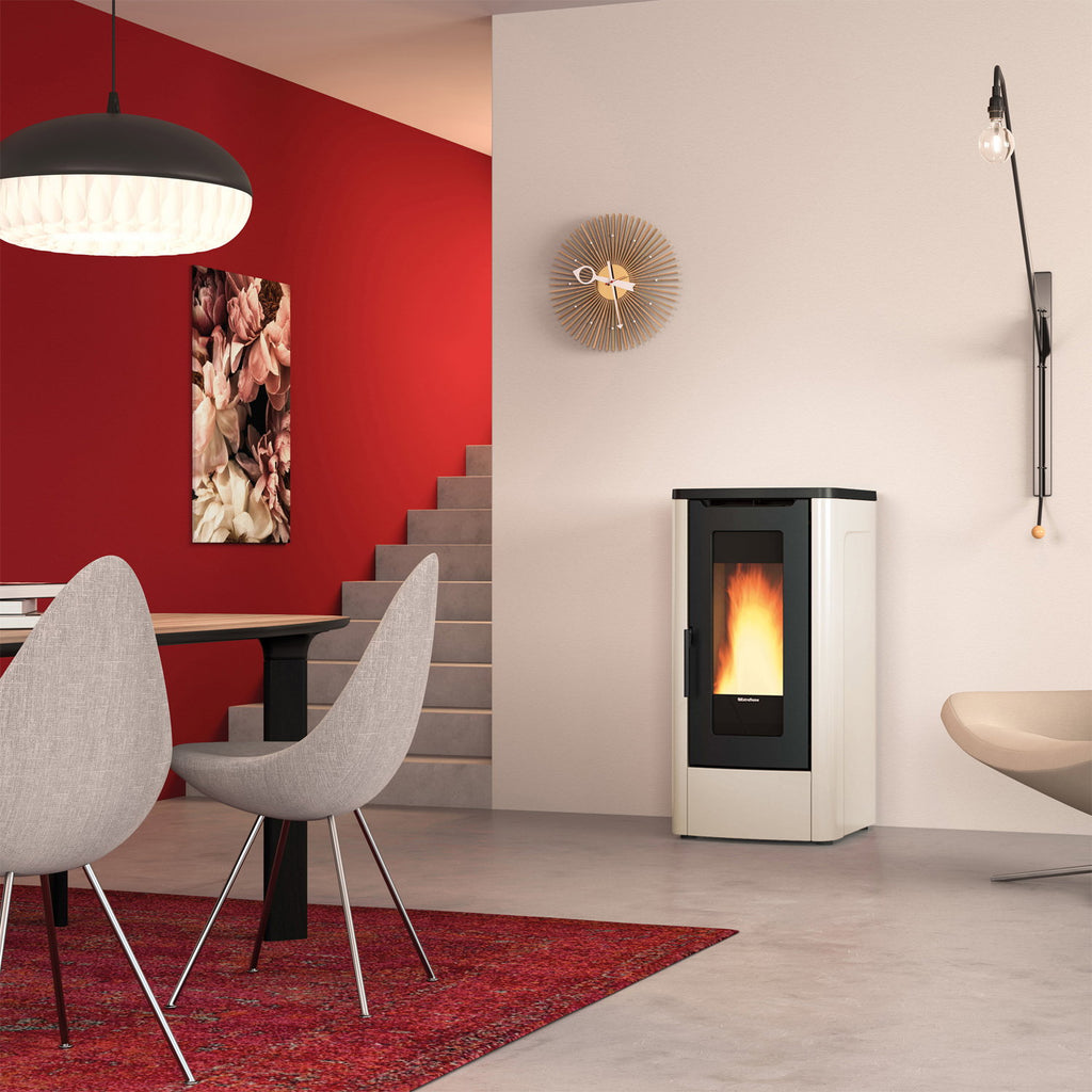 Extraflame Dahiana Plus VFS 16 – Poêle à granulés acier ivoire 10 kW