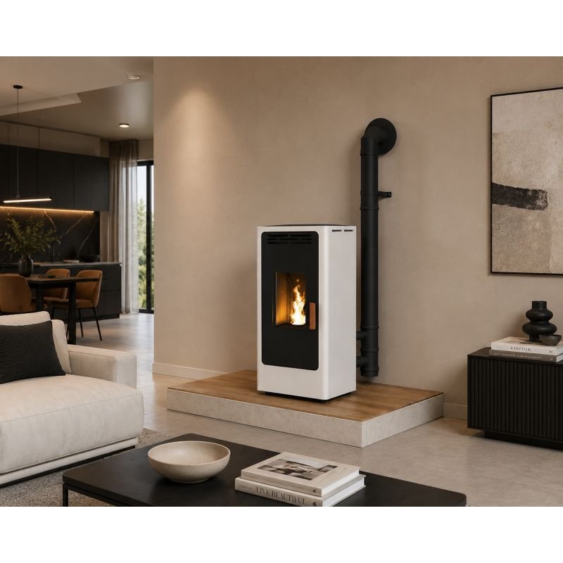 Poêle à granulés étanche fonte FIREMATIC BR9 PREMIUM 8 kW avec kit ventouse Dinak - image 5