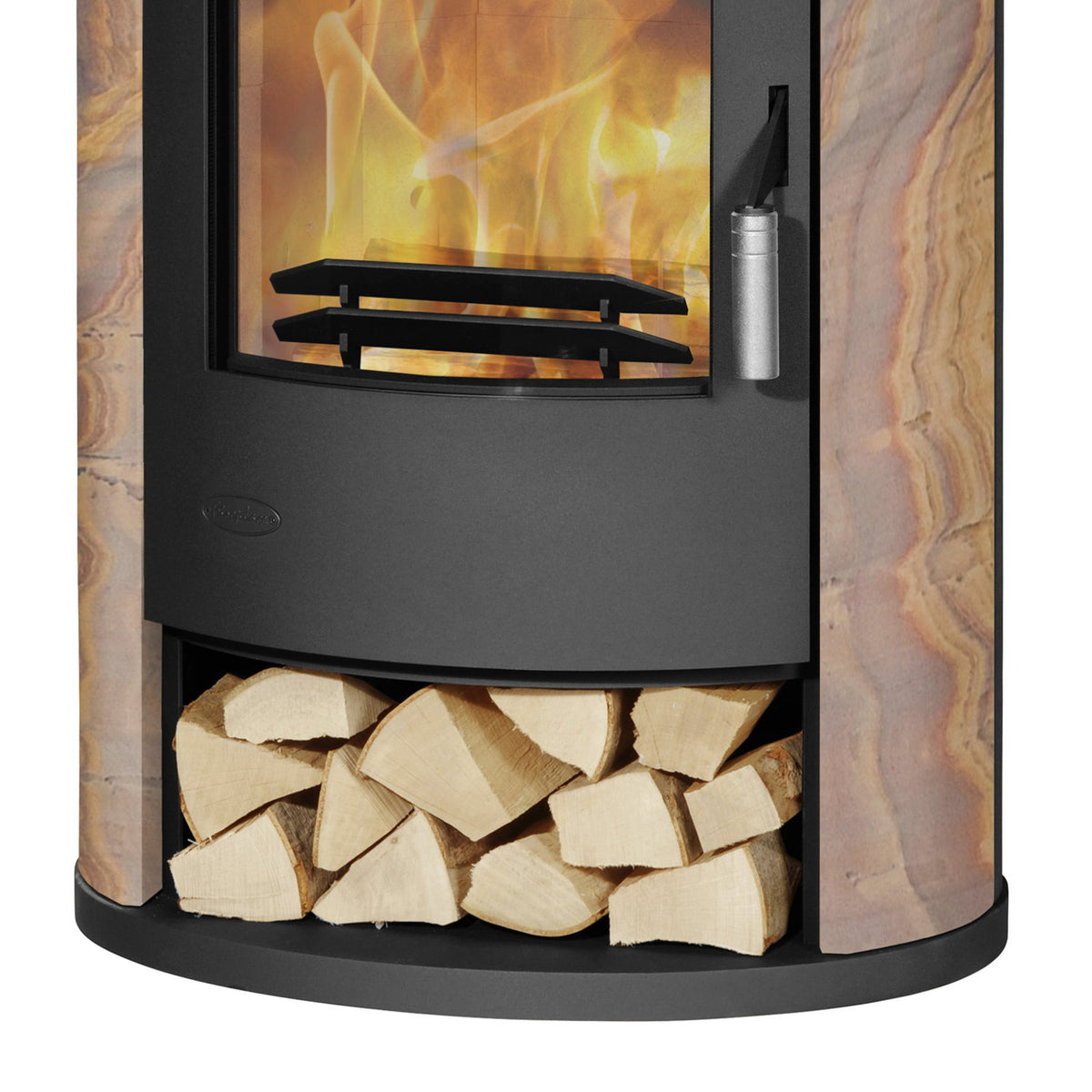 Poêle à bois Fireplace Alicante K1266 acier noir pierre de sable 8,3 kW