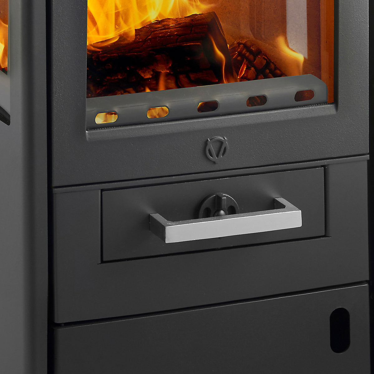 Varde Bornholm – Poêle à bois en acier noir avec vitres latérales 5,5 kW