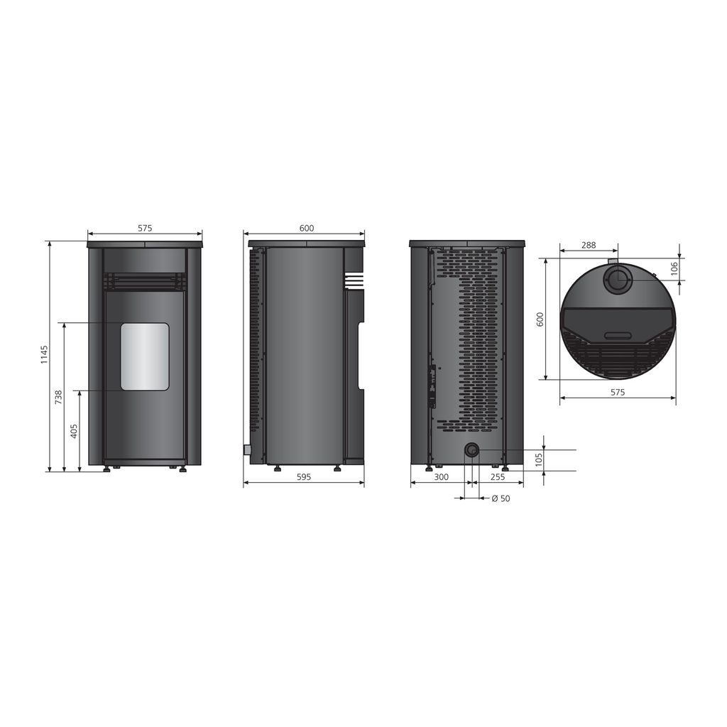 Oranier Sando 60 poêle à granulés blanc soie LAS 8 kW