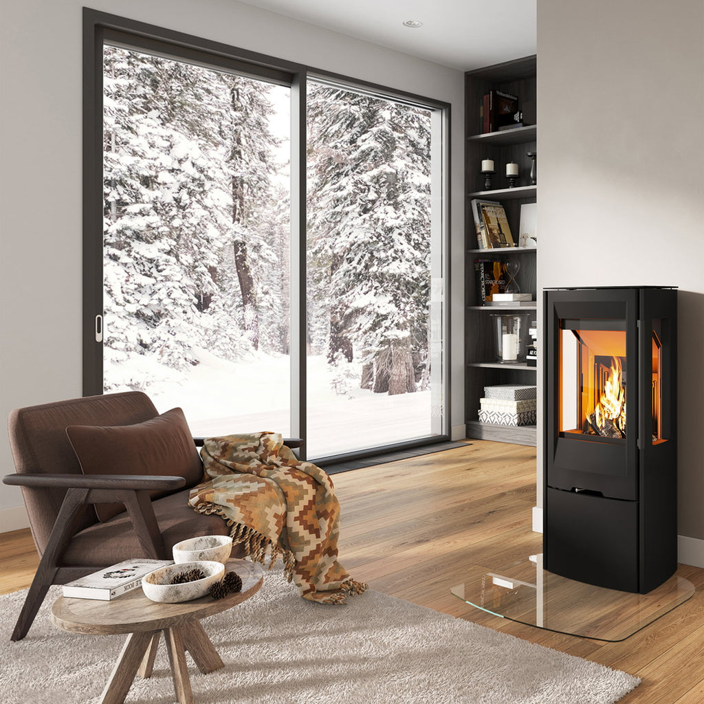 Poêle à bois TermaTech TT30G acier noir 6 kW