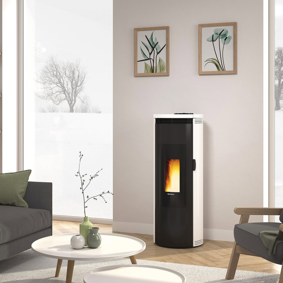 Extraflame Amika 16 – Poêle à granulés blanc 8 kW
