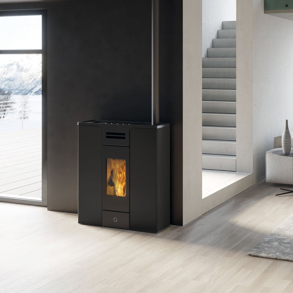 Poêle à granulés Edilkamin EK63 Entity 90+ Evo acier noir 8,7 kW