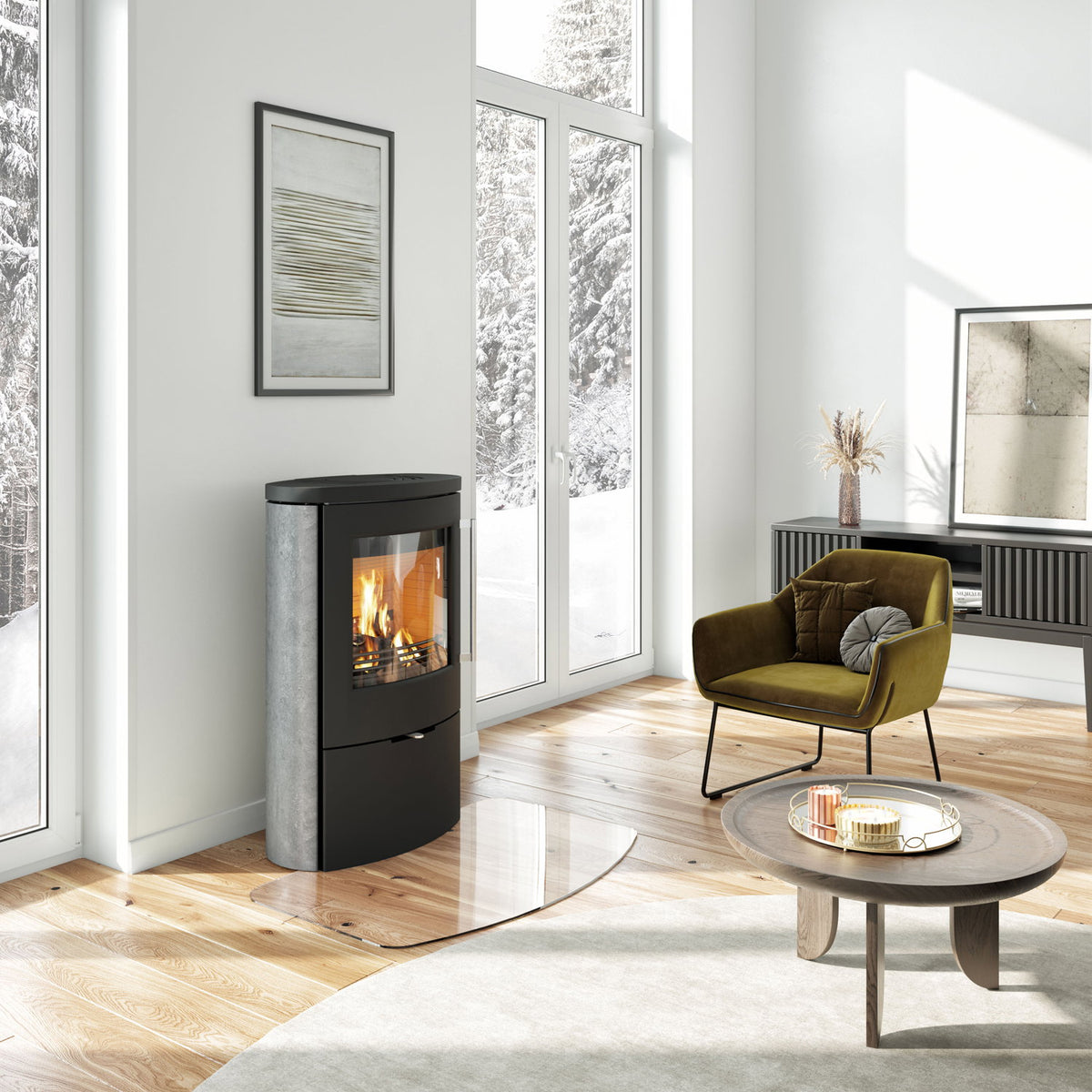 Poêle à bois TermaTech TT80RLS acier noir 5,5 kW — image 5
