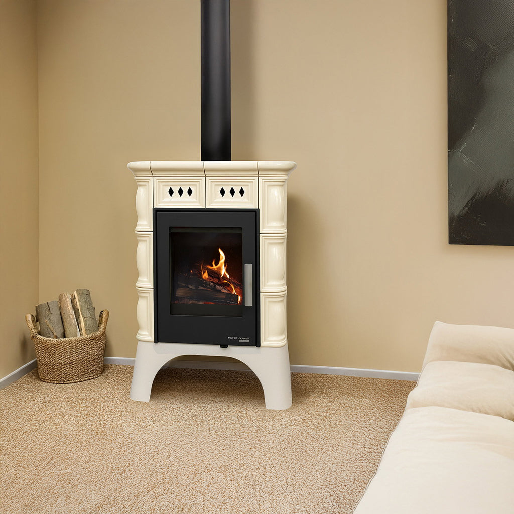Poêle à bois Haas+Sohn Treviso III 246.37 perl-noir/ivoire 6,3 kW