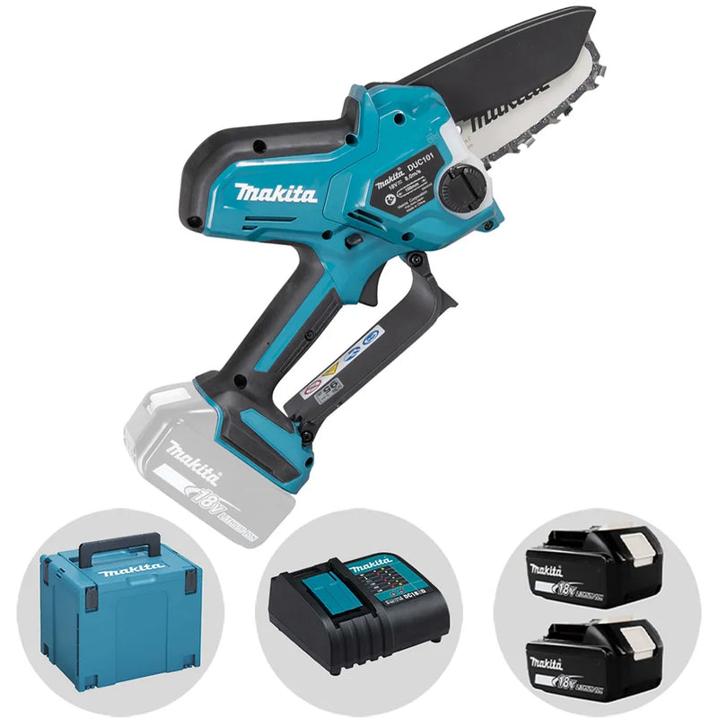 Makita DUC101ZJ LXT - Élagueuse manuelle à batterie 2 x 18 V 5 Ah
