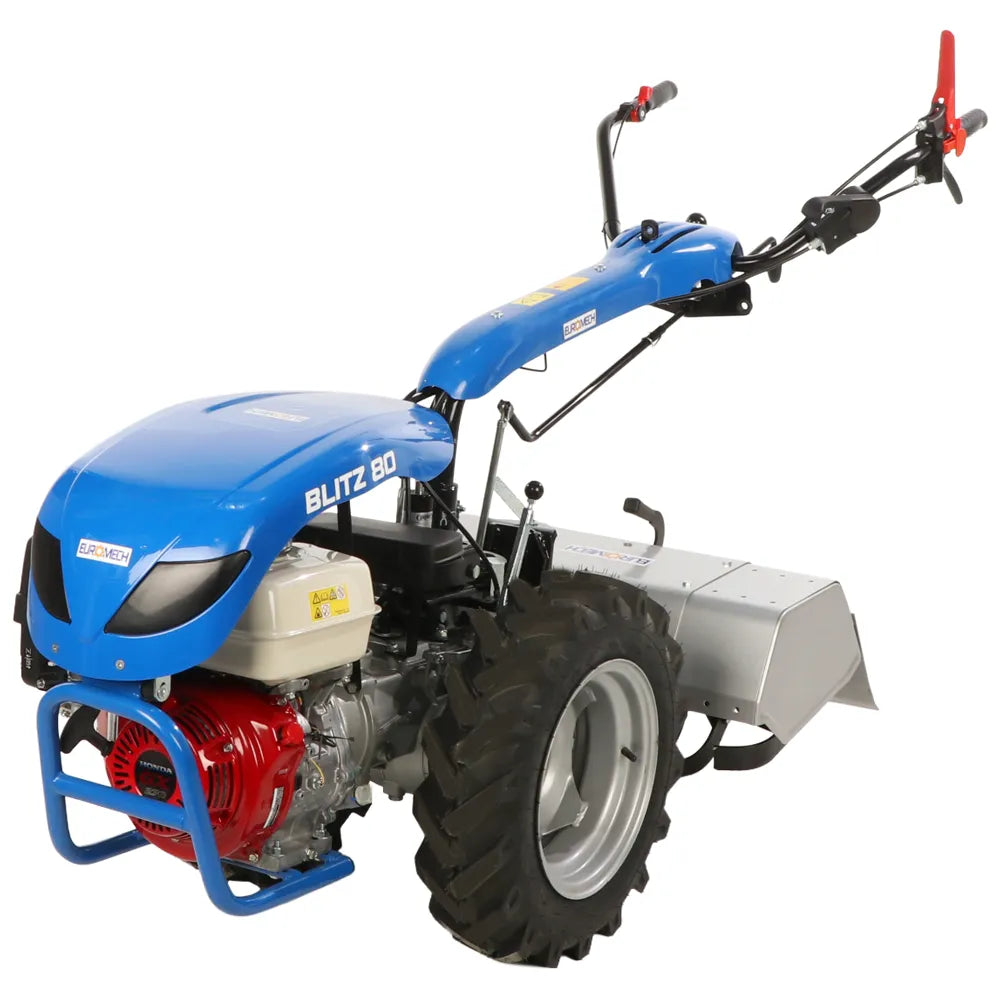 EuroMech BLITZ 80 Motoculteur essence Honda GX270 9 CV avec fraise 75 cm et attelage rapide HBS