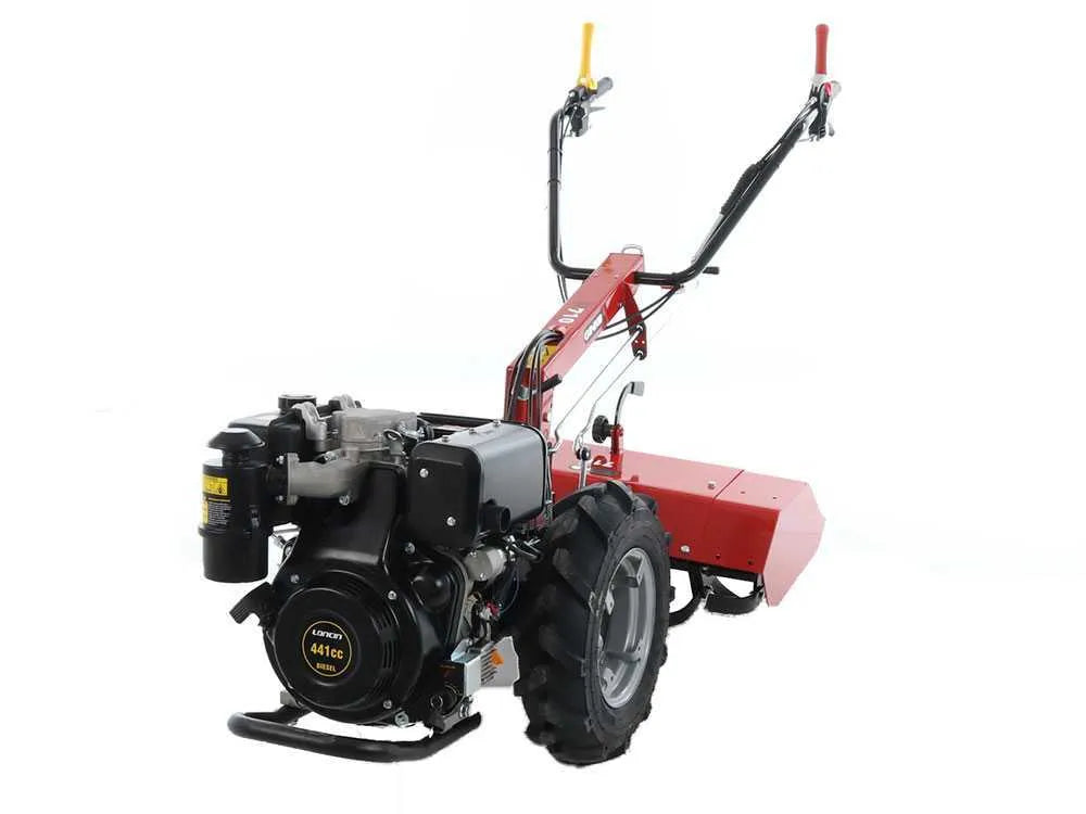 Motoculteur diesel GINKO R710 EKO Loncin D404F avec démarrage électrique et essieu différentiel