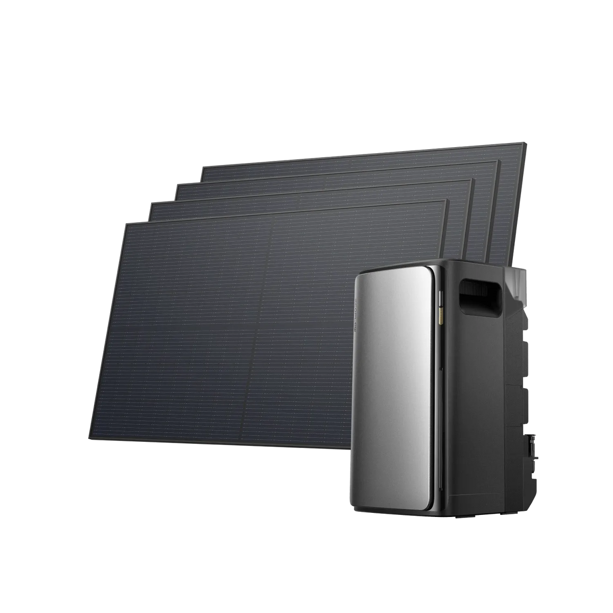 Kit solaire EcoFlow STREAM Ultra avec batterie 1,92 kWh et quatre panneaux rigides de 450 W