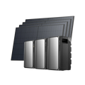 EcoFlow STREAM Ultra avec deux batteries STREAM AC Pro et quatre panneaux solaires rigides de 450 W