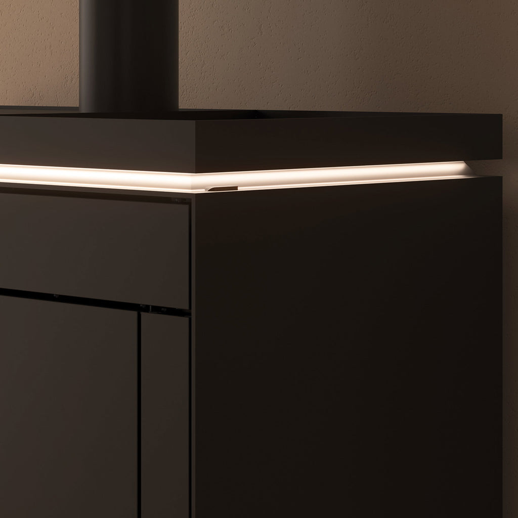 Olsberg Epana poêle à granulés acier noir 6 kW – sortie fumées 80 mm