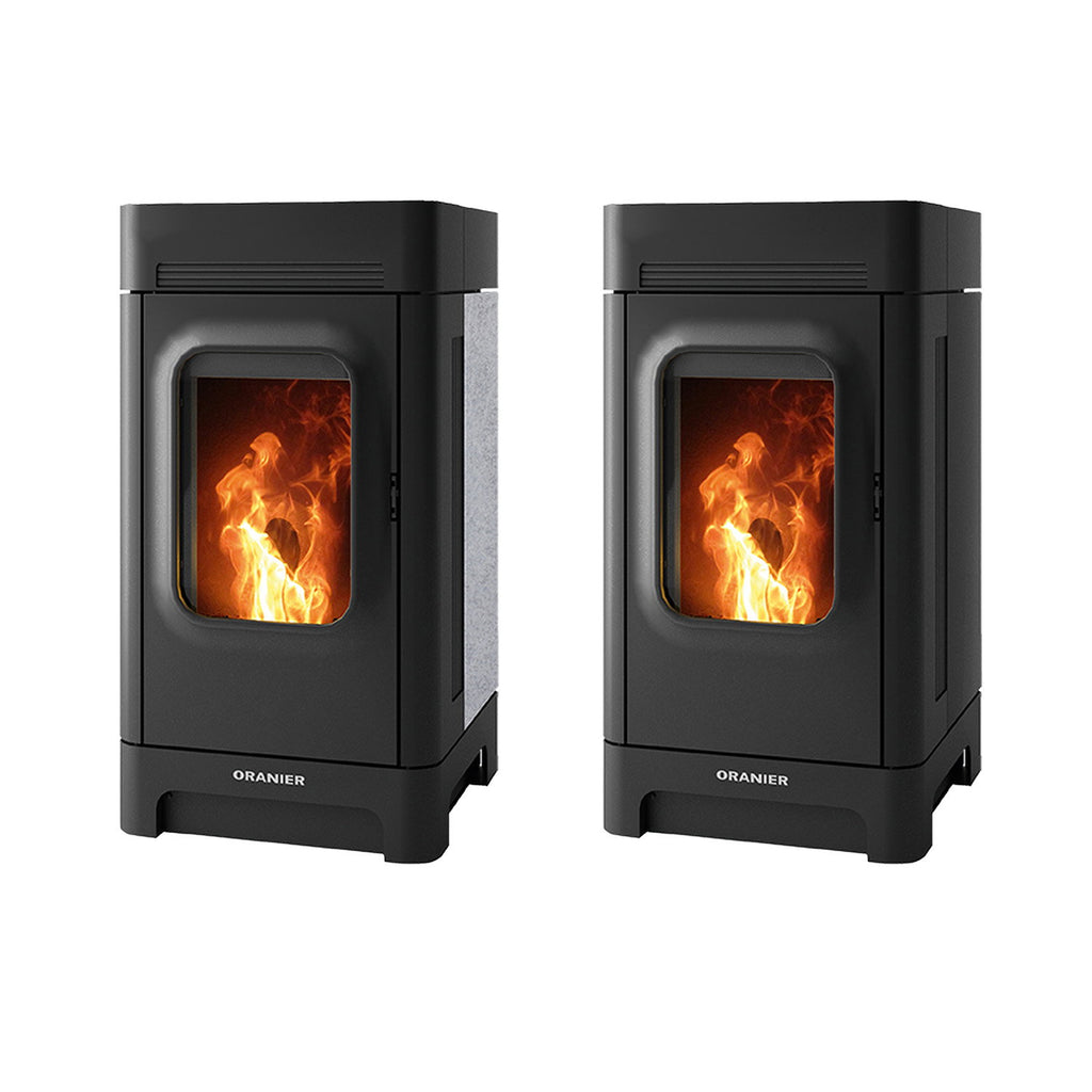 Poêle à granulés Oranier Calimo acier noir — 6,4 kW