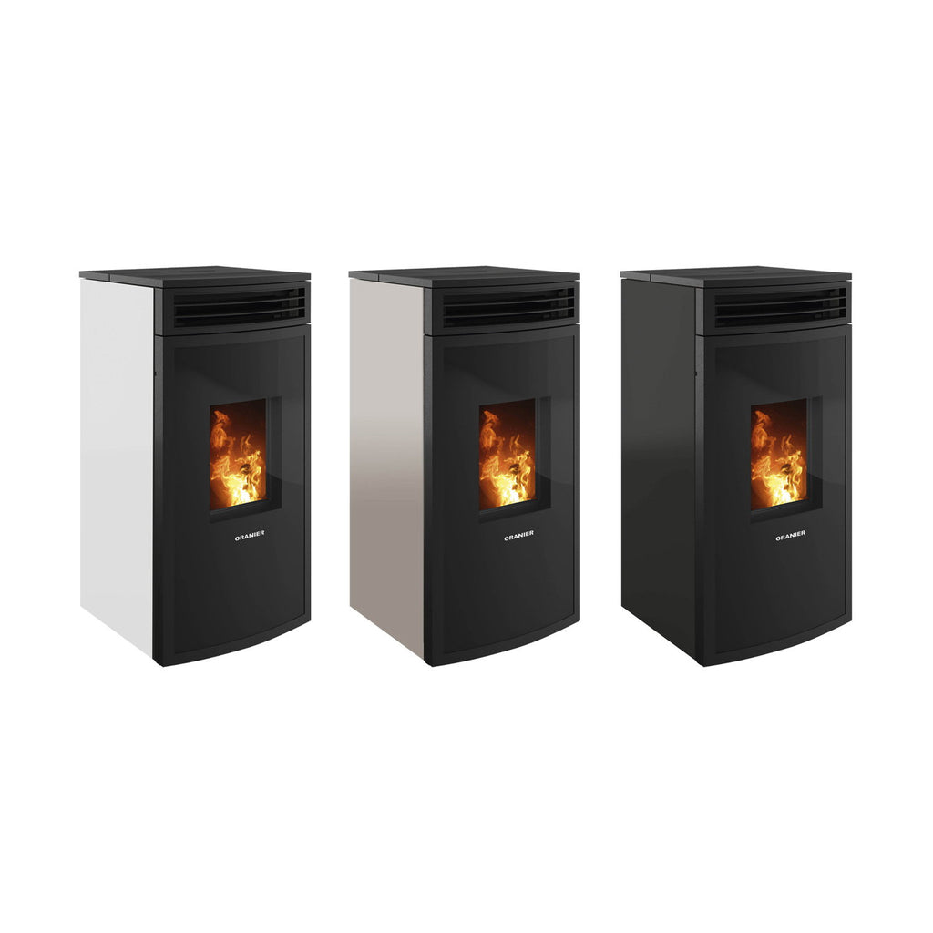 Poêle à bois Oranier Neta Acier Noir avec raccord arrière 8 kW - image 6