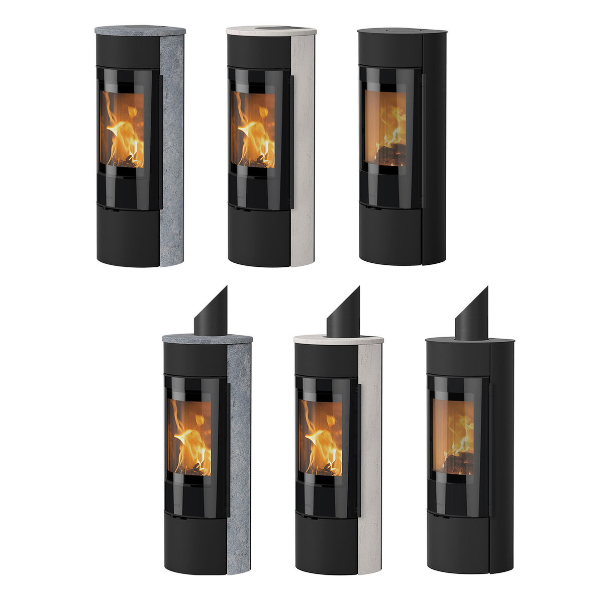 Poêle à bois Lotus Prestige Magic 40 noir avec pierre ollaire 5 kW