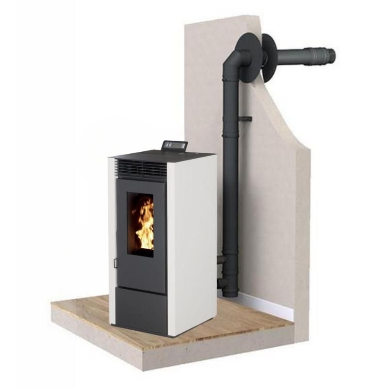 Pack poêle à granulés étanche INTERSTOVES Marina 14 kW avec kit ventouse - image 6