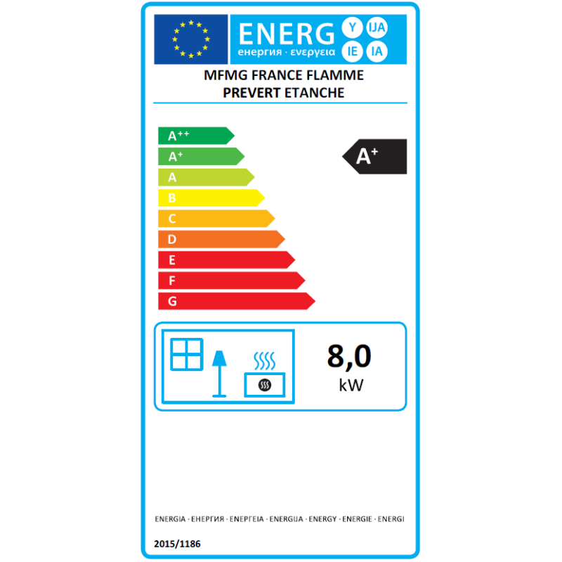 Poêle à granulés étanche France Flamme Prévert 8 kW sortie arrière - image 6