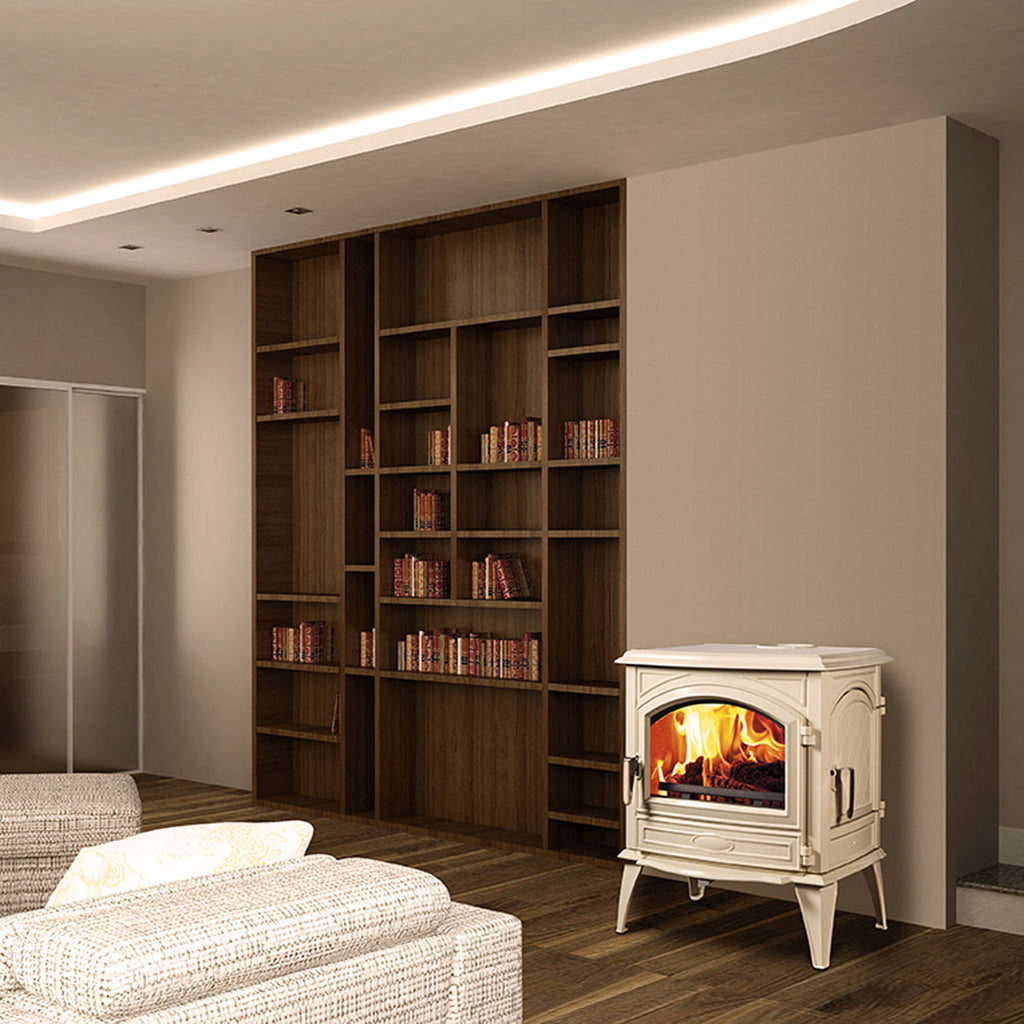 Poêle à bois Dovre 760 WD en fonte émaillée crème 11 kW