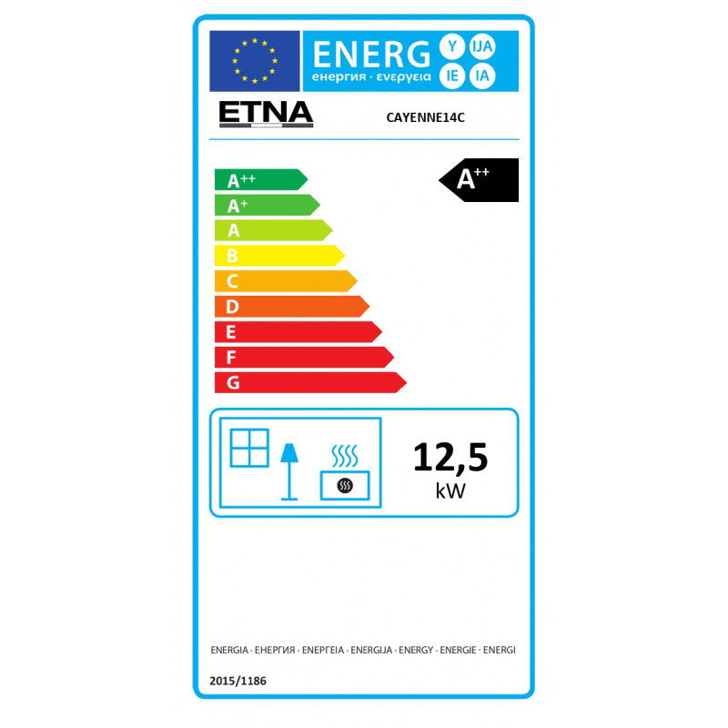 Étiquette énergétique du poêle ETNA Cayenne 14C