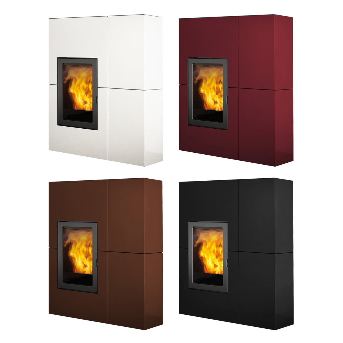 Poêle à granulés Edilkamin Blade 12++ EVO acier bordeaux — 12,1 kW