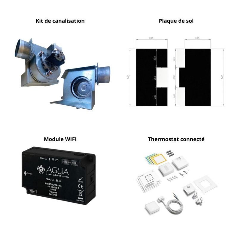 Poêle à granulés étanche fonte FIREMATIC BR9 PREMIUM 8 kW avec kit ventouse Dinak - image 6