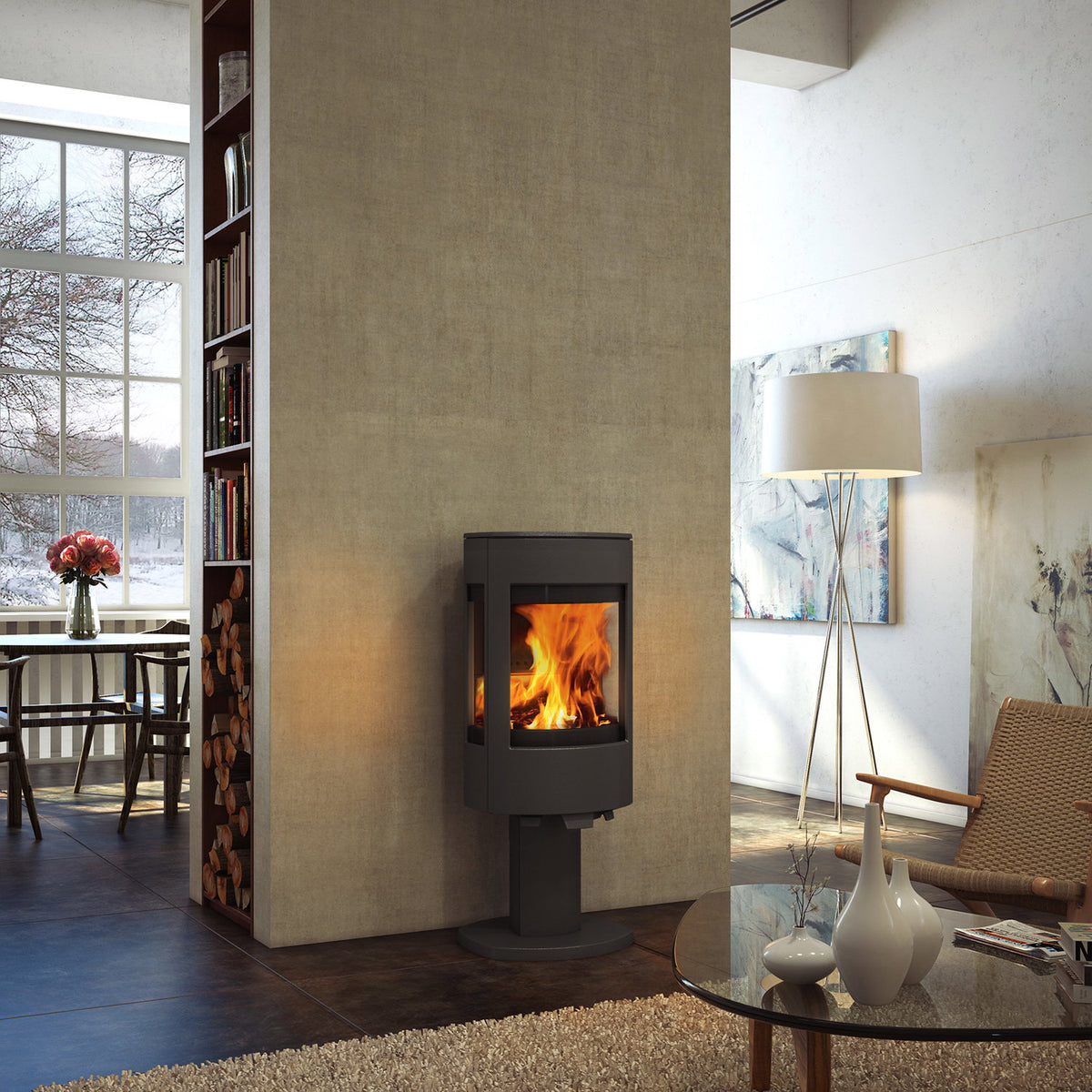 Poêle à bois Dovre Astro 4CB/P acier noir — construction 2, 8 kW