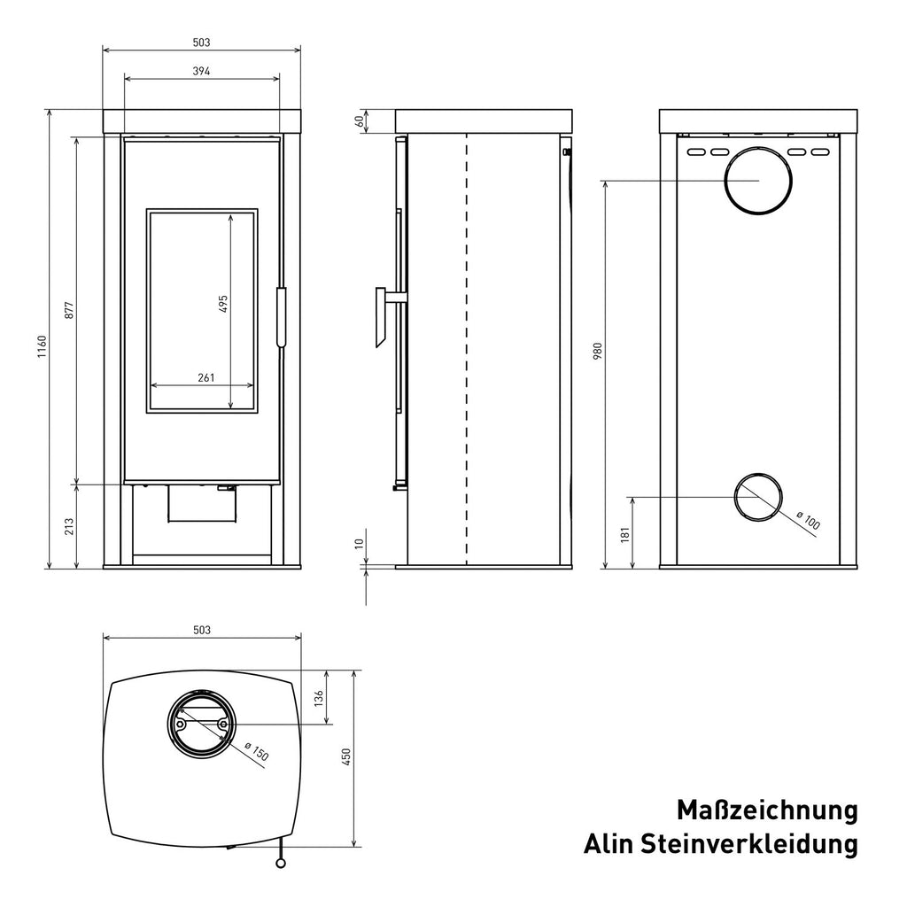 Poêle à bois Schmitzker Alin en stéatite 6,5 kW