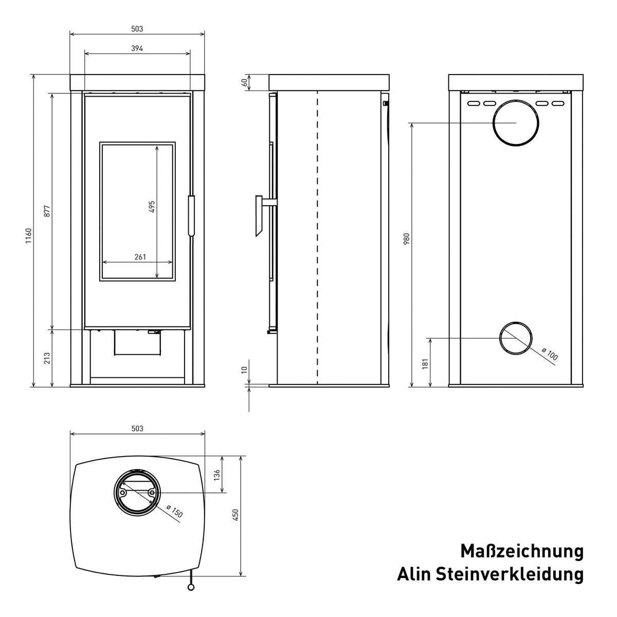 Poêle à bois Schmitzker Alin en stéatite 6,5 kW