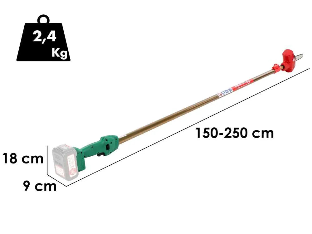 Sbaraglia Ares 21V – Élagueuse à batterie sur perche télescopique – Sans batterie ni chargeur – photo 2