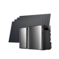 EcoFlow STREAM Ultra X avec une batterie STREAM AC Pro et quatre panneaux solaires rigides de 450 W