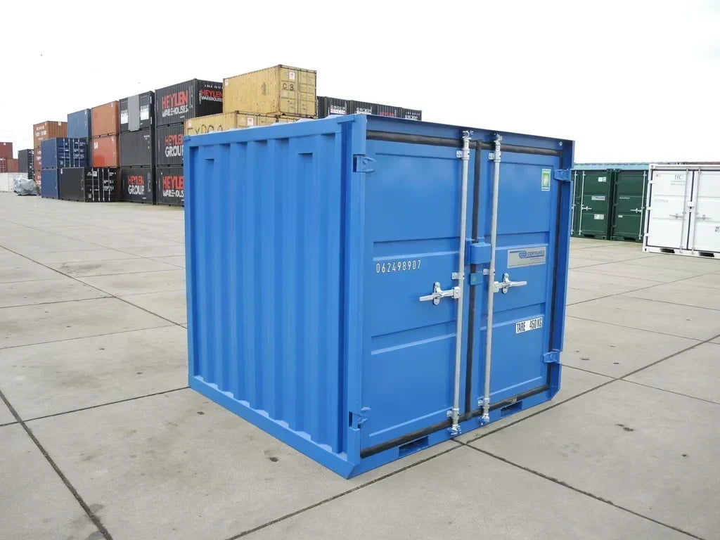 Conteneur de stockage bleu compact en acier – Neuf, finition anticorrosion